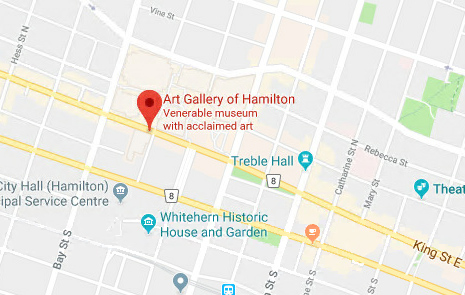 Map image of Art Gallery of Hamilton